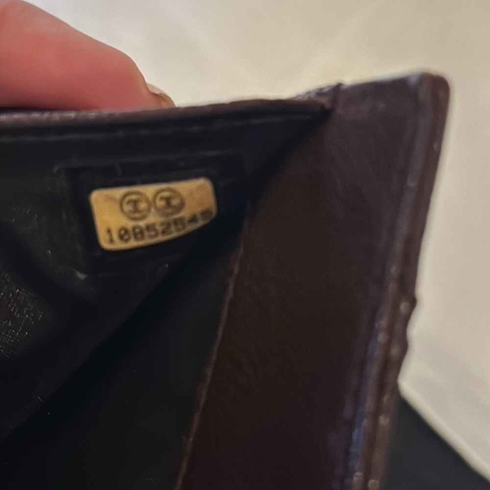 Chanel brown caviar leather compact wallet/coin, full set with original receipt - Picture 5 of 12